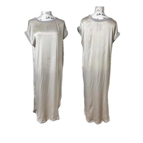 Flannel Silk Maxi Dress 2 Elegant - Picture 1 of 7